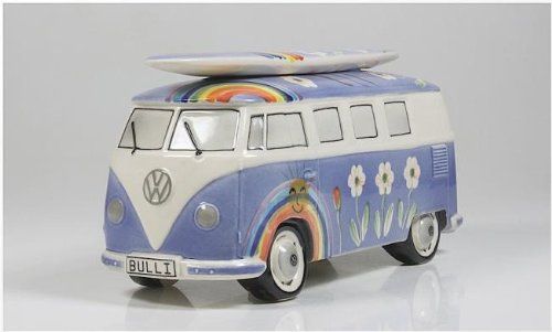 VW Bus T1 - Surfbulli Spardose, Hippie Dunkelblau