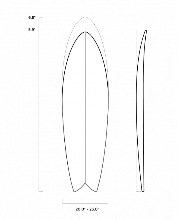 Ferral Surfboards Pistol Whip Twin Fish 6.0