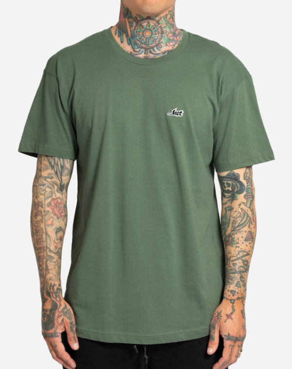 LOST SURFBOARDS Chest Logo Tee Moss