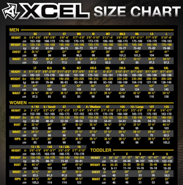 Xcel WMS Infinity X Zip2 Chest Zip 5-4-3 13/14
